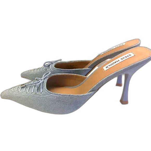 STEVE MADDEN Denim slip on heels - Picture 11 of 13